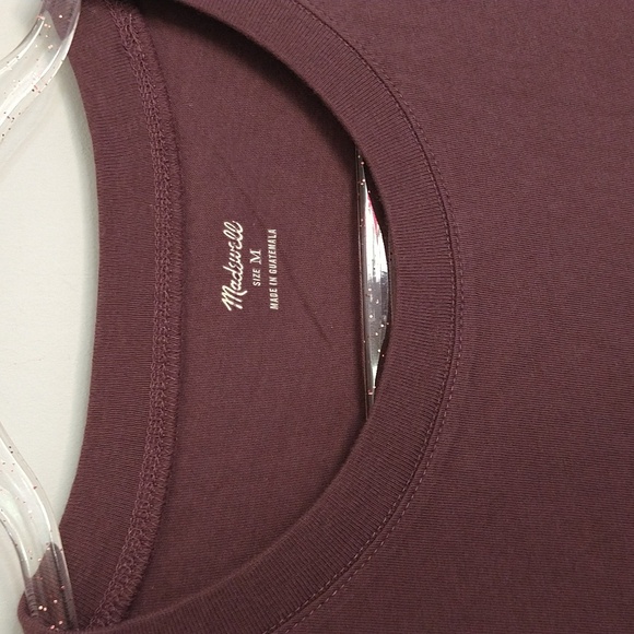 NWOT Madewell Crew Neck T-Shirt Spiced Plum - Picture 5 of 8